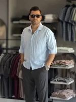 پیراهن لینن شاین آستین کوتاه - Image 6